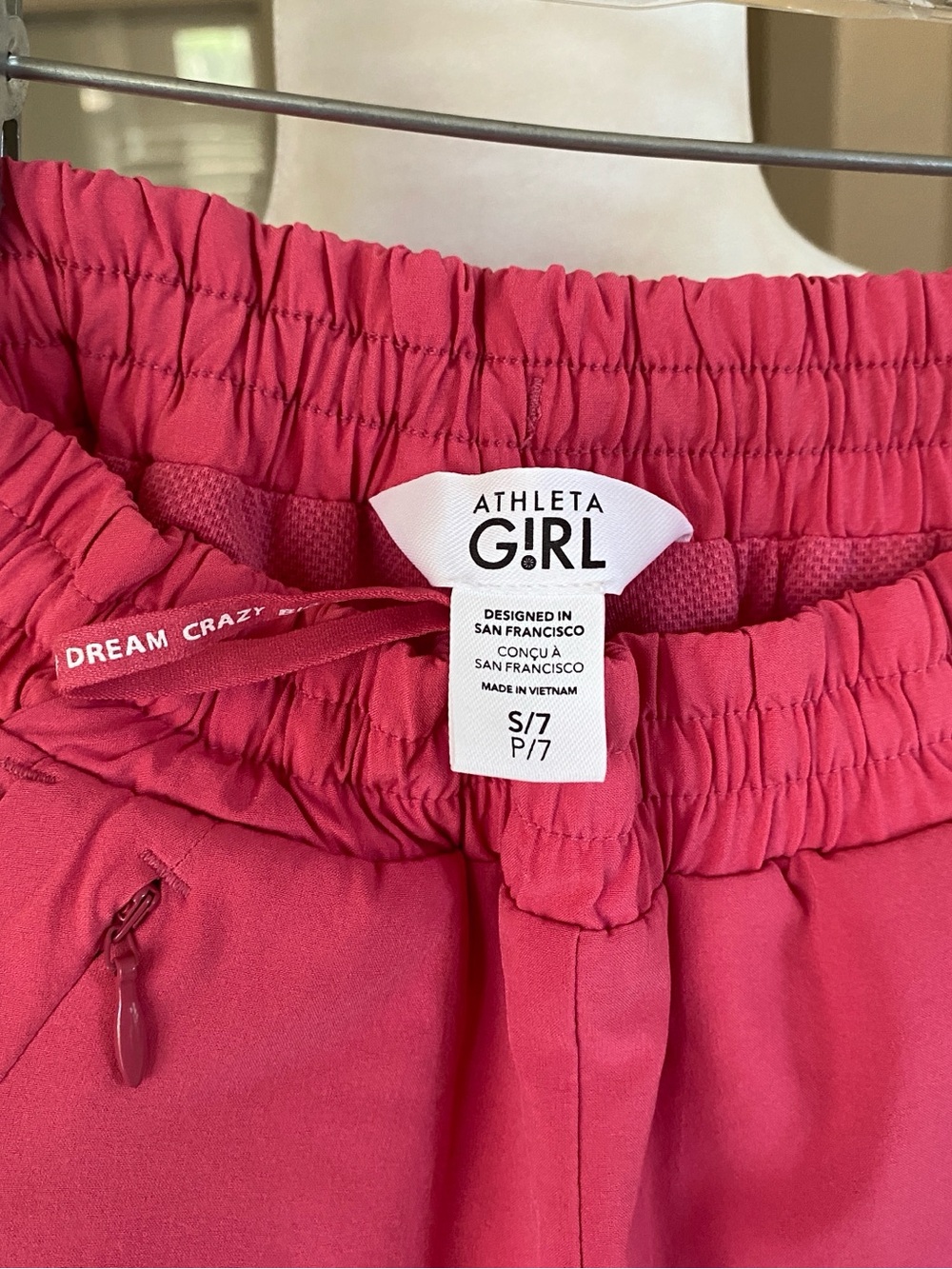 Athleta Girls' Coral Pink Elastic-Waist Joggers - Picture 6 of 7